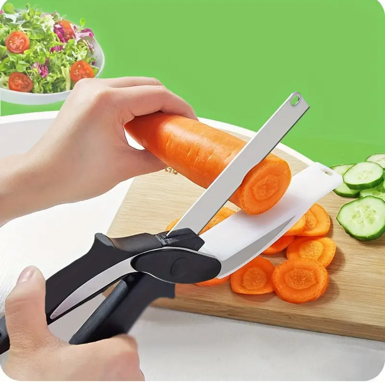 BrightStarAngel™ Smart Kitchen Scissors With Built-In Cutting Board