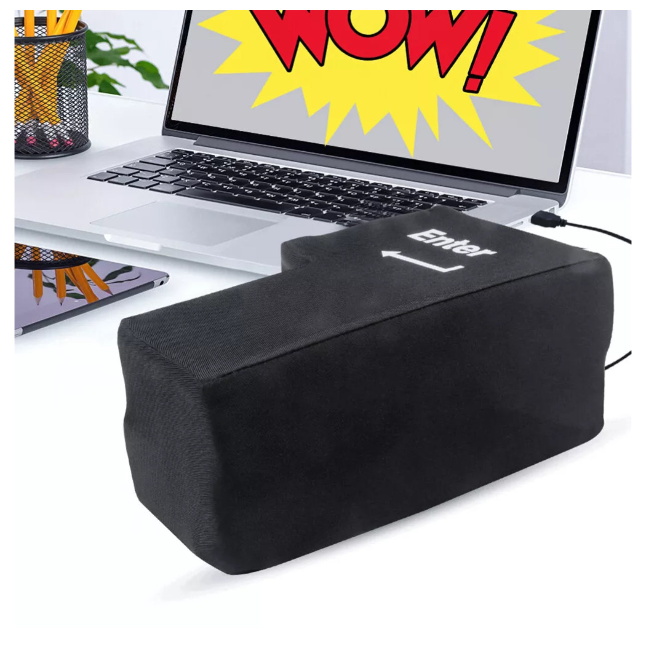 BrightStarAngel™ USB Enter Key Pillow Soft Stress Relief Enter Button