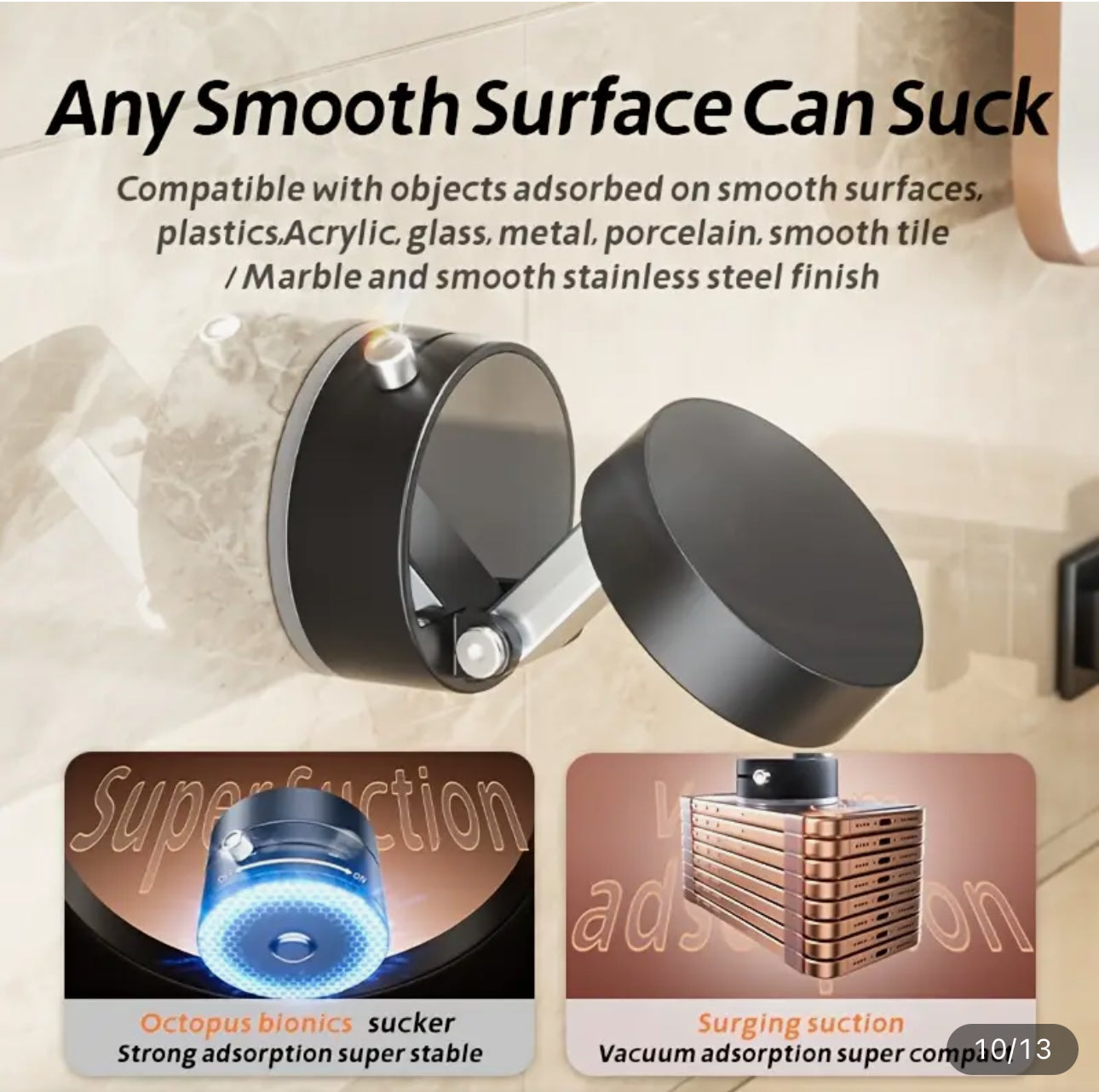 Double-sided Magnetic Foldable Vacuum Suction Cup Mobile Phone Holder