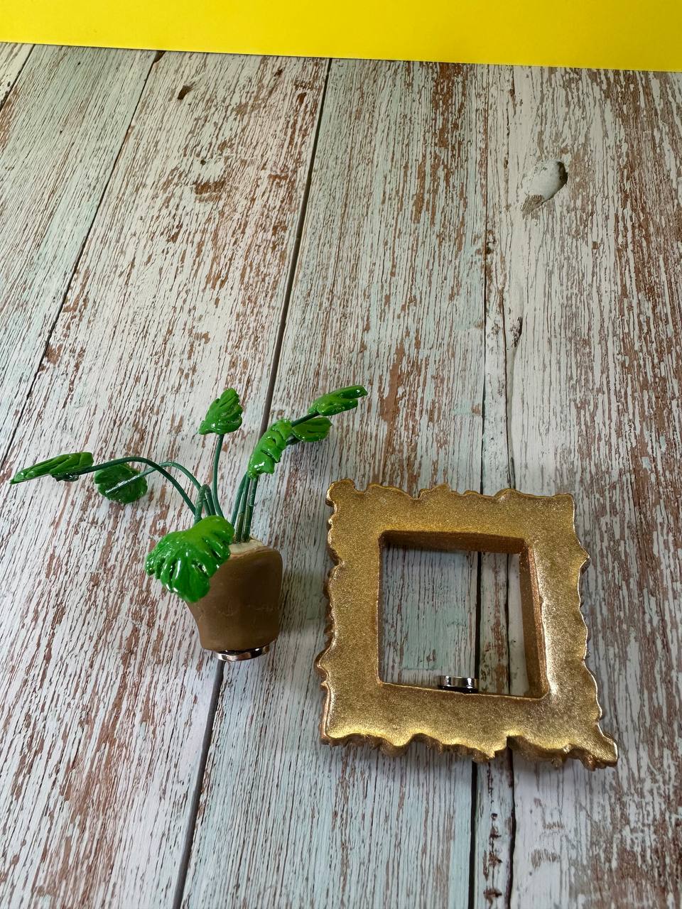 Mini Monstera Plant Magnet Framed