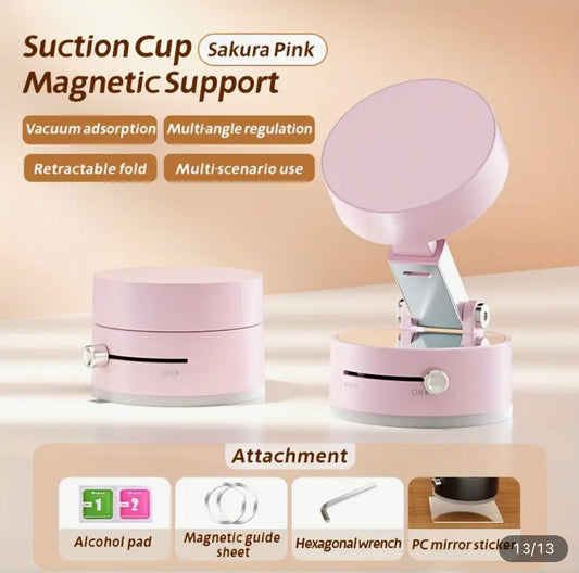 Double-sided Magnetic Foldable Vacuum Suction Cup Mobile Phone Holder