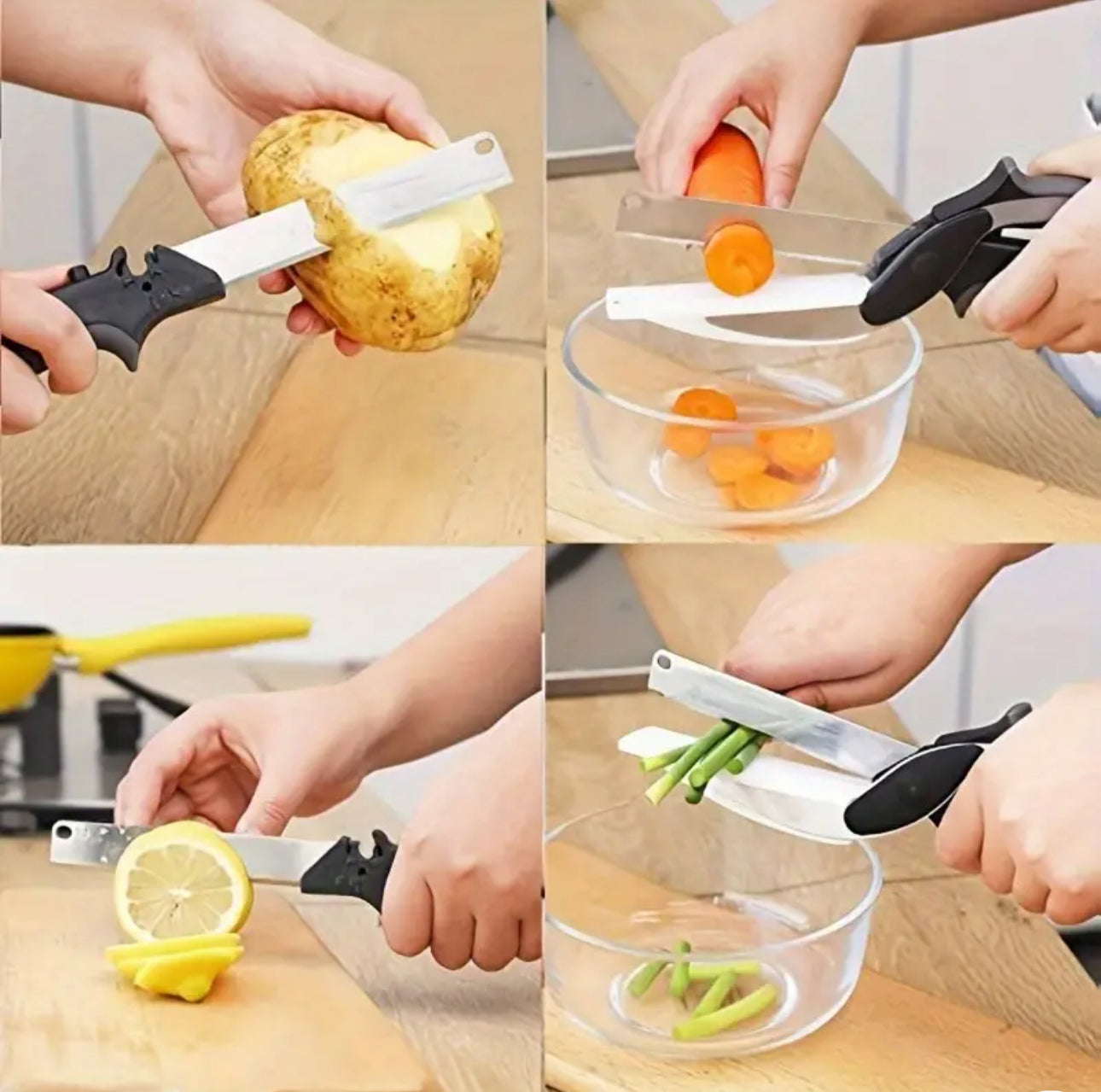 BrightStarAngel™ Smart Kitchen Scissors With Built-In Cutting Board