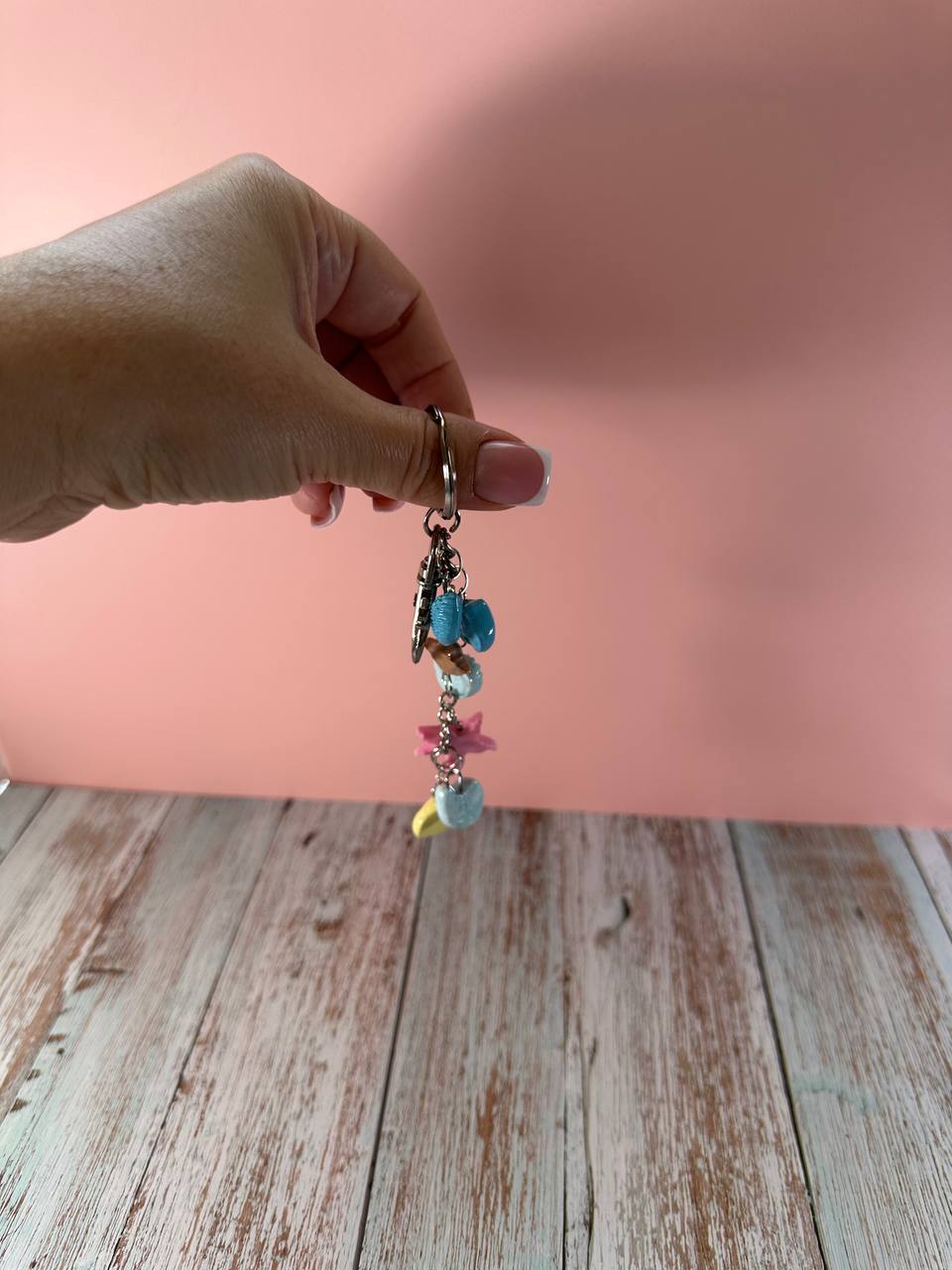 Beach Seashell Charm Keychain