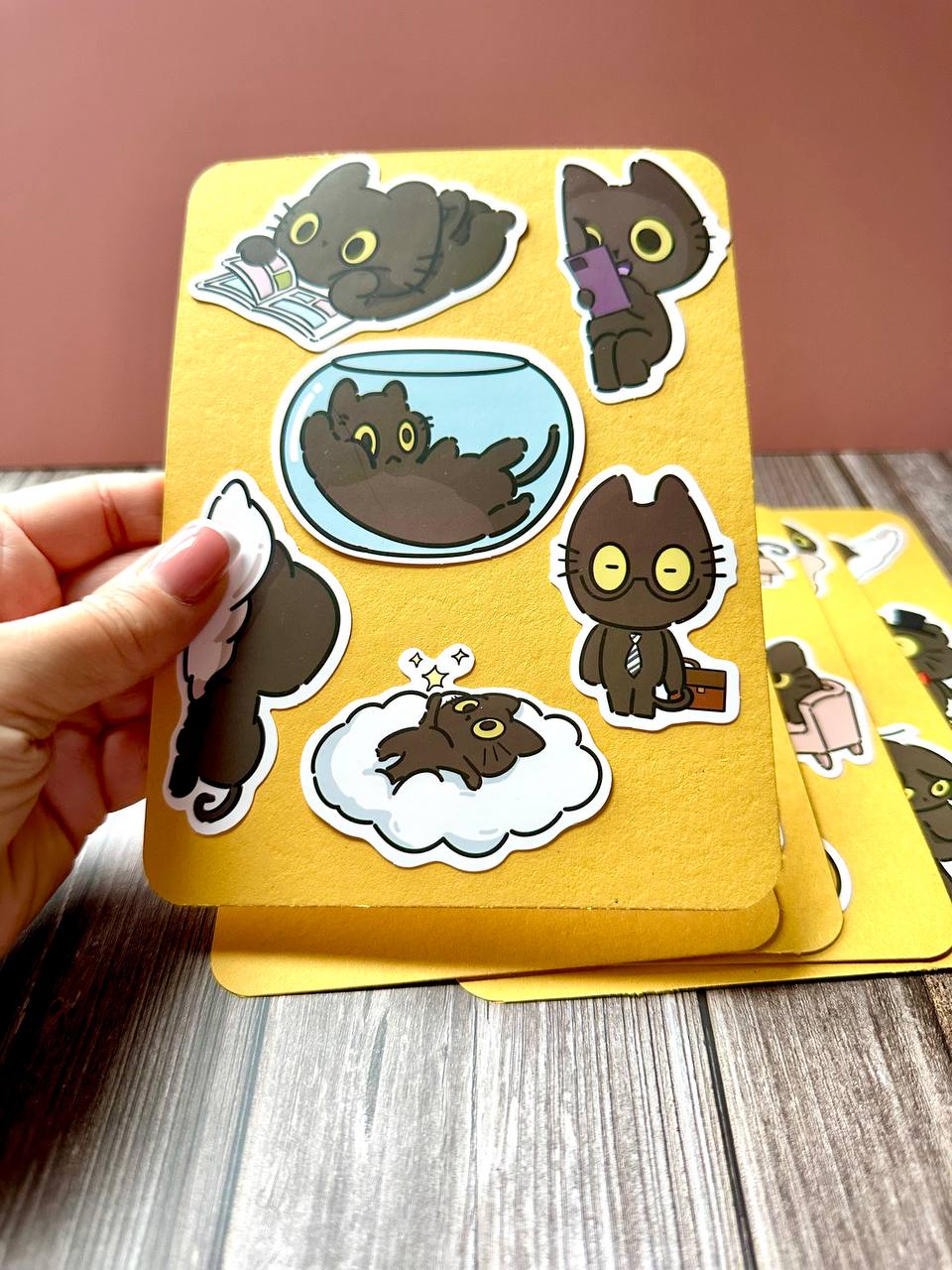 Cute Black Cat Sticker Sheets – Kawaii Cat Planner, Journal & Scrapbook Stickers