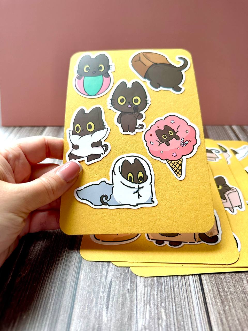 Cute Black Cat Sticker Sheets – Kawaii Cat Planner, Journal & Scrapbook Stickers