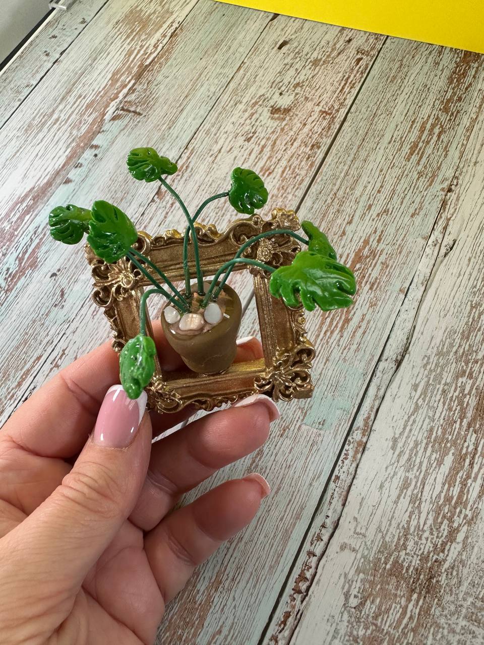 Mini Monstera Plant Magnet Framed