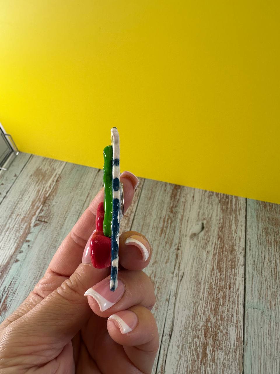 Cherry Pastry Magnet (Blue Stripe)