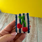 Cherry Pastry Magnet (Blue Stripe)