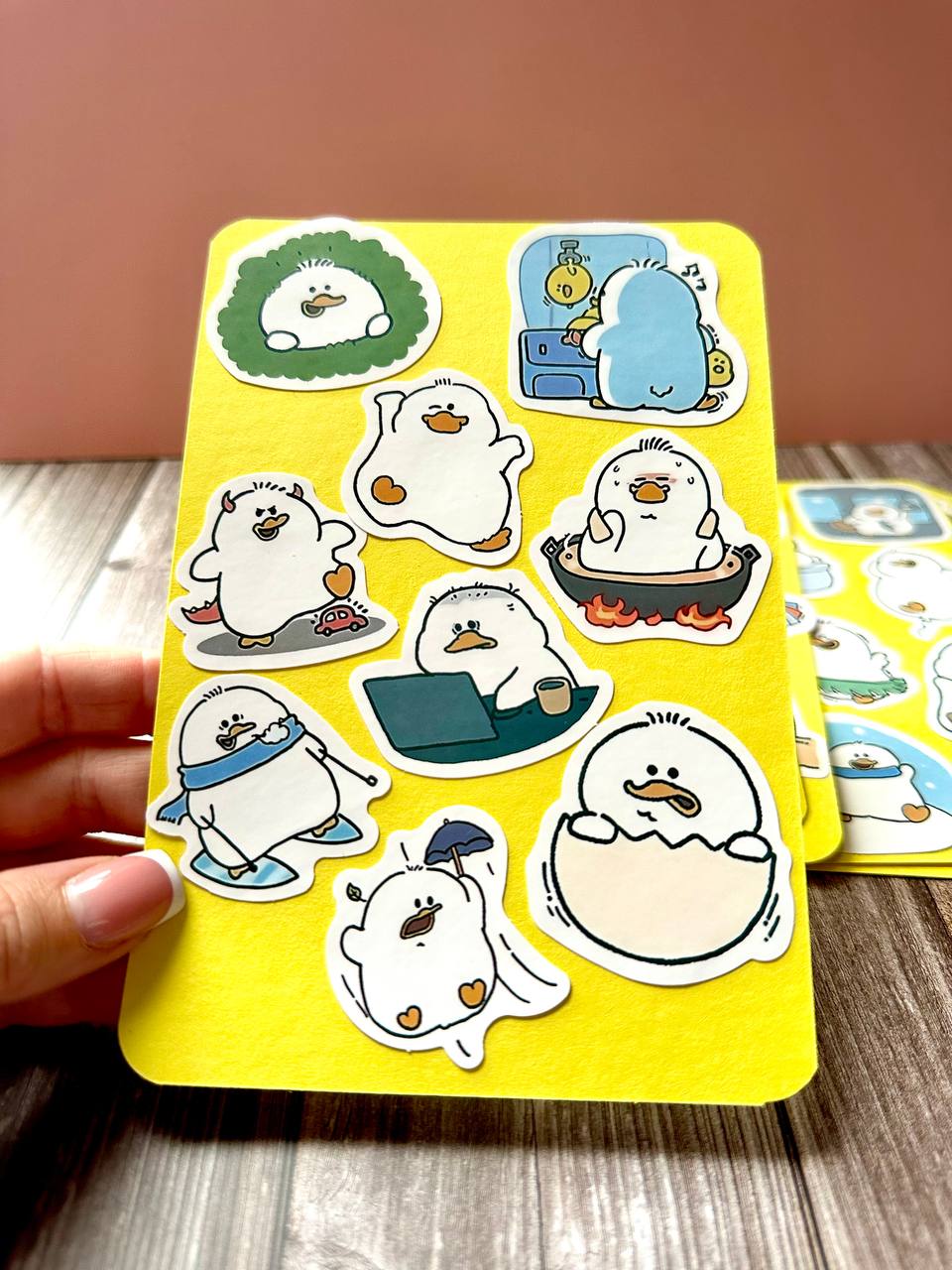 Cute Chubby Duck Sticker Sheets – Kawaii Planner & Journal Stickers