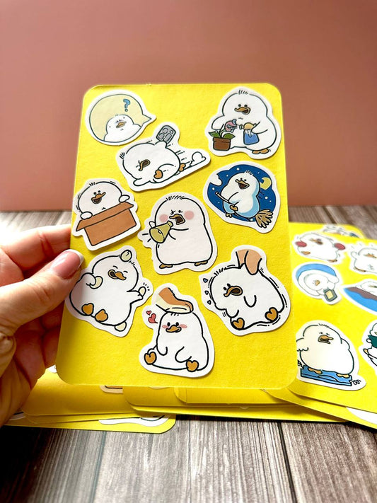 Cute Chubby Duck Sticker Sheets – Kawaii Planner & Journal Stickers
