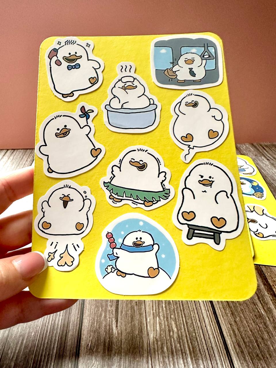 Cute Chubby Duck Sticker Sheets – Kawaii Planner & Journal Stickers