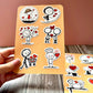 Cute Love Story Sticker Sheets – Romantic Kawaii Couple Stickers for Journals & Happy Mail
