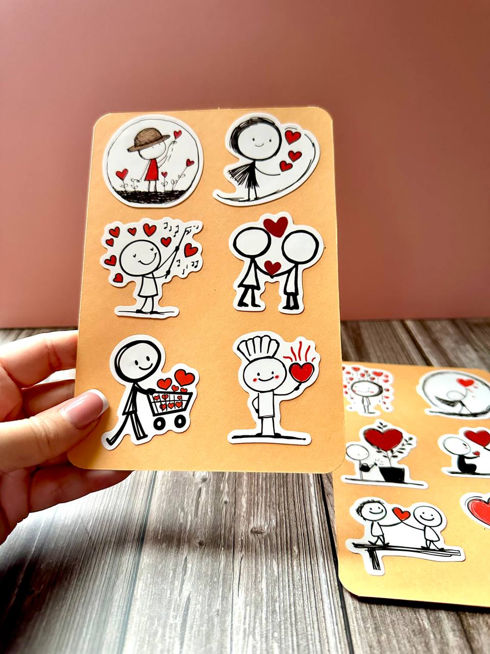 Cute Love Story Sticker Sheets – Romantic Kawaii Couple Stickers for Journals & Happy Mail