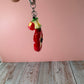 Red Apple Charm Keychain