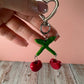 Red Cherry Charm Keychain