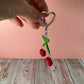Red Cherry Charm Keychain
