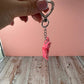 Beach Pink Starfish Keychain
