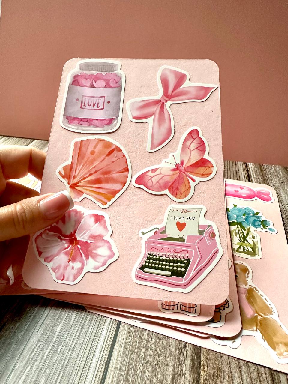 Cute Aesthetic Sticker Sheet – Kawaii Animals, Bows & Vintage Style Stickers