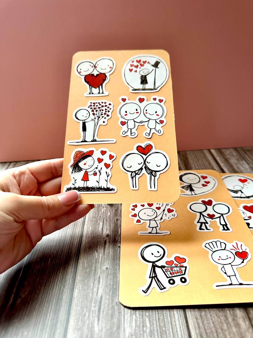 Cute Love Story Sticker Sheets – Romantic Kawaii Couple Stickers for Journals & Happy Mail