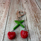 Red Cherry Charm Keychain