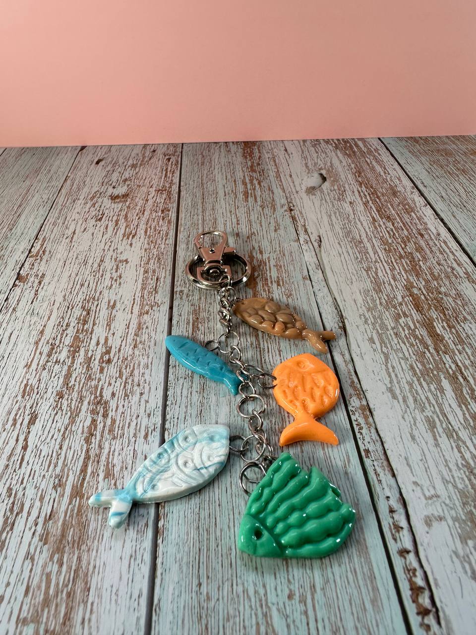 Ocean Fish Charm Keychain