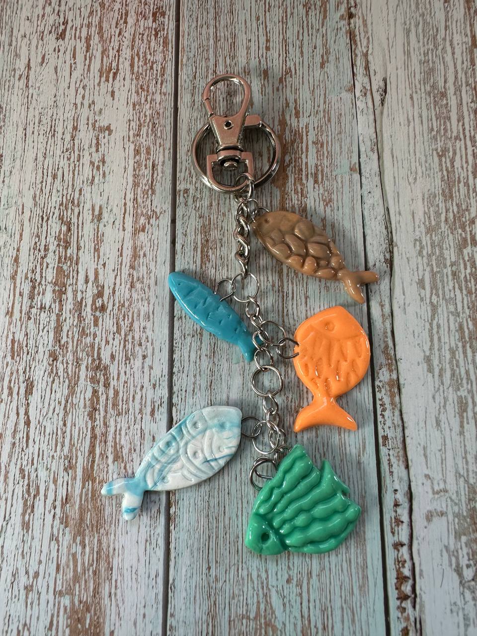 Ocean Fish Charm Keychain